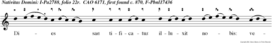 Dies san tificatus illuxit nobis: venite, gen tes, et adorate Dominum