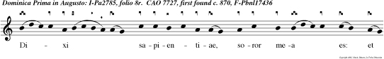 Dixi sapientiae, soror mea es: et pruden tiam vocavi amicam meam.