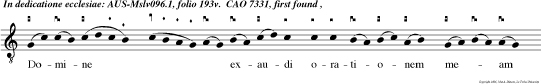 Domine   exaudi orationem meam et clamor meus ad  te veniat.  Et da gloriam  no mini  tu o.