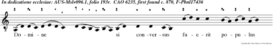 Domine   si conversus fuerit populus tuus et oraverit ad sanctua rium tuum.  Exau di preces in excelso  solio glo rie  tu e.