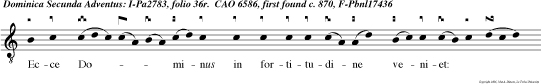 Ecce Dominus in fortitudine veniet: et regnum in manu ejus et potestas et imperium.
