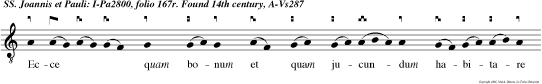 Ecce quam bonum et quam jucundum habitare fratres in unum.