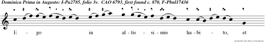 Ego in altissimis habito, et thronus meus in colum na nubis.