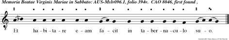 Et habitare eam facit in tabernaculo suo.