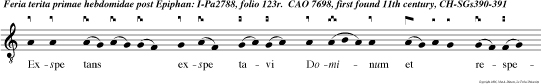 Exspe tans exspe tavi Dominum et respexit me.