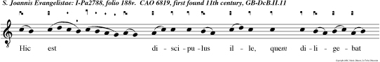 Hic est discipulus ille, quem diligebat Jesus, qui supra pectus Domini in cena recubuit.