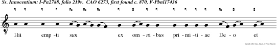 Hii empti sun ex omnibus primitiae Deo et Agno, et in ore eorum non est inventum men dacium.