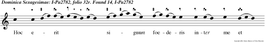 CAO V Hoc erit signum foederis inter me et terram: arcum meum ponam in nubibus coeli.