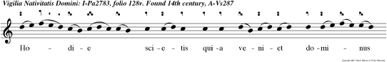 Hodie scietis quia veniet dominus et mane videbitis.  maje.