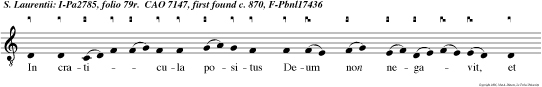 In craticula positus Deum non negavit, et ad ignem applicatus Chri stu con fessus est.