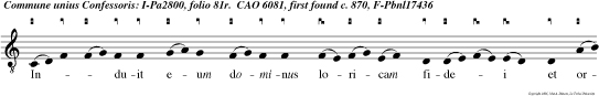 Induit eum dominus loricam fidei et ornavit  e um. Et.
