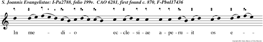 In medio ecclesiae aperuit os ejus, et implevit eum spiritu sapientiae et intellectus.