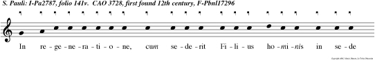 In regeneratione, cum sederit Filius hominis in sede majestatis suae.
