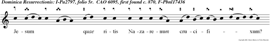 Jesum quae ritis Nazarenum crucifixum? surrexit, non est hic.