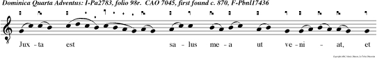 Juxta est salus mea ut veniat, et justitia mea ut reveletur.