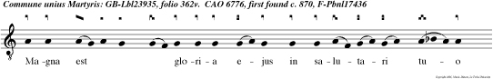 Magna est  gloria ejus in salutari tuo gloriam et magnum decorem impones super e um. In seculum