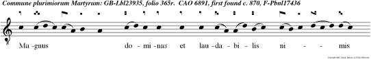 Magnus dominus et laudabilis nimis in civitate dei nostr in monte san cto e  jus. Ibi.