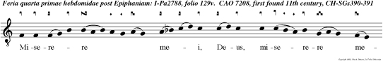 Miserere mei, Deus, miserere mei, quo niam in te confidit anima mea.
