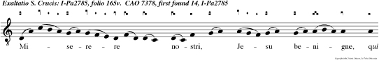 Miserere nostri, Jesu benigne, qui passus es clemen ter pro nobis.