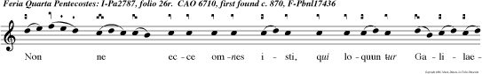 Non ne ecce omnes isti, qui loquuntur Galilaei sun et quomodo nos audivimus unus qui que lin gua sua.