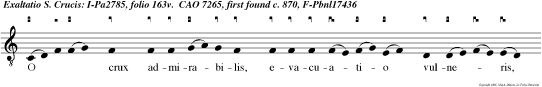 O crux admirabilis, evacuatio vulneris, restitutio sanitatis.
