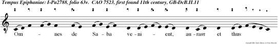 Omnes de Saba venient, aurum et thus deferentes.