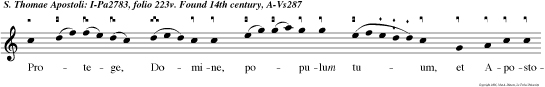Protege, Domine, populum tuum, et Apostolorum tuorum patrocinio con fidentem.