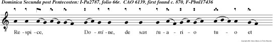 Respice, Domine, de san tuario tuo et de excelso coelorum habitaculo.