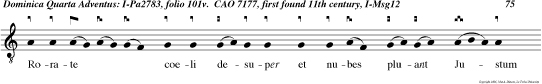 Rorate coeli desuper et nubes pluant Justum aperiatur terra, et ger minet Salvatorem