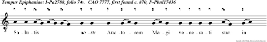 Salutis nostr Auctorem Magi venerati sun in cunabulis, et de thesauris suis mysticas ei munerum species obtulerun