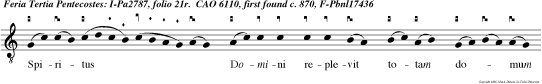 Spiritus Domini replevit totam domum ubi eran seden tes apostoli.