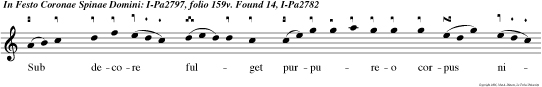 CAO V Sub decore fulget purpureo corpus nitens candore niveo. Spinarum