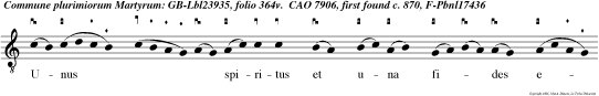 Unus   spiritus et una fides e rat in eis  Et ideo.