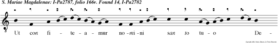 CAO V Ut con fiteamur nomini san to tuo  Deus, et gloriemur in  laude tua.