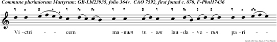Victricem manum tuam laudaverun pariter et decantaverun domine nomen sanctum tuum.  Ut in ve-.