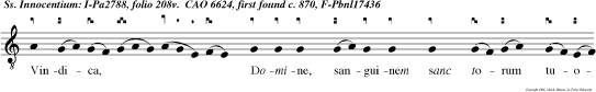 Vindica, Domine, sanguinem sanc torum tuorum qui effusus est.