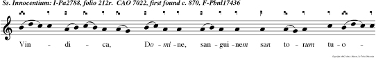 Vindica, Domine, sanguinem san torum tuorum qui effusus est.